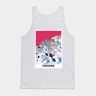 Havana - Cuba MilkTea City Map Tank Top